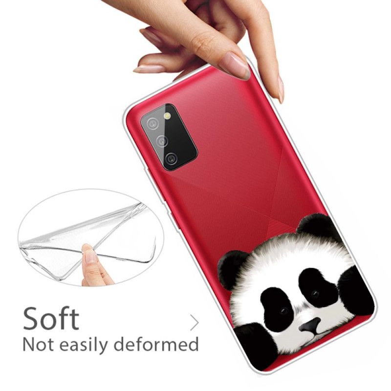 Hoesje voor Samsung Galaxy A02s Transparante Panda