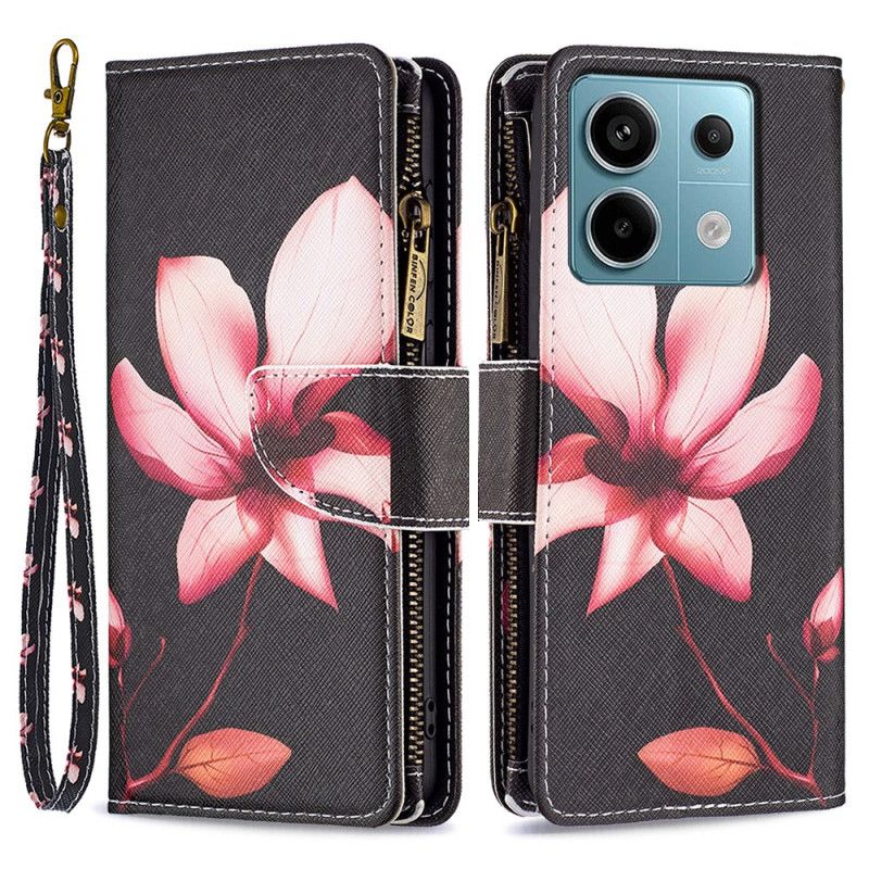 Bescherming Hoesje Xiaomi Redmi Note 13 Pro 4g Lotus Riem Portemonnee