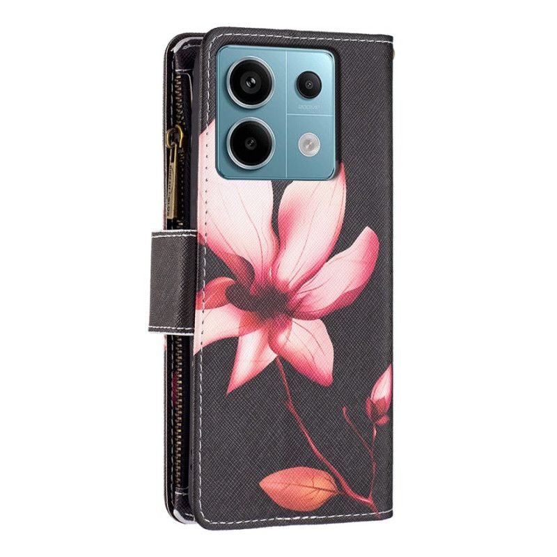 Bescherming Hoesje Xiaomi Redmi Note 13 Pro 4g Lotus Riem Portemonnee