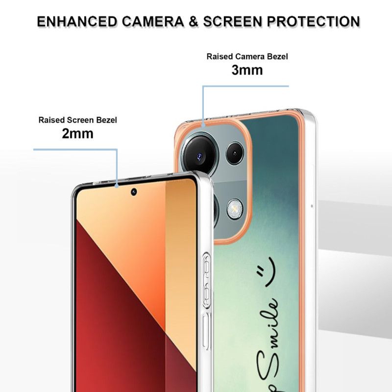 Cover Hoesje Xiaomi Redmi Note 13 Pro 4g Telefoonhoesje Blijf Lachen