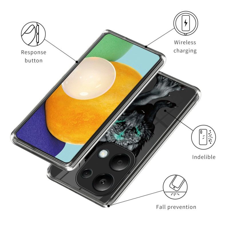 Cover Hoesje Xiaomi Redmi Note 13 Pro 4g Telefoonhoesje Wolfpatroon