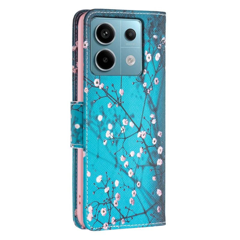 Flip Case Leren Xiaomi Redmi Note 13 Pro 4g Bloeiende Takken