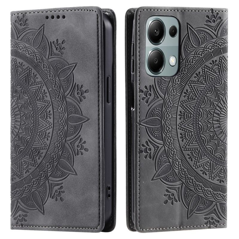 Folio-hoesje Xiaomi Redmi Note 13 Pro 4g Mandala Suède-effect Bescherming Hoesje