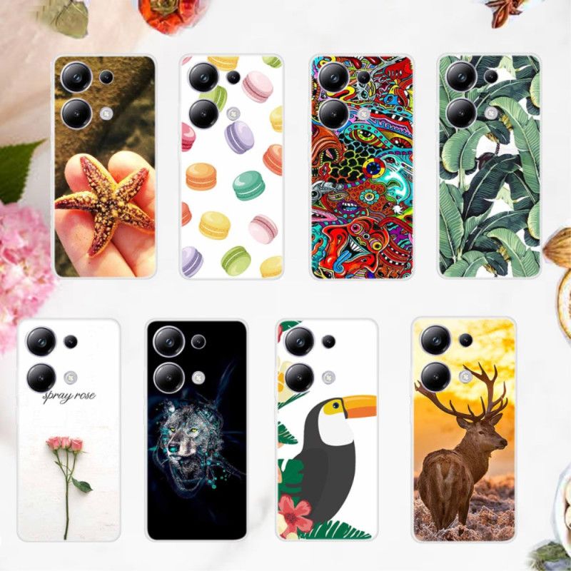 Hoesje Voor Xiaomi Redmi Note 13 Pro 4g Drie Bloemen