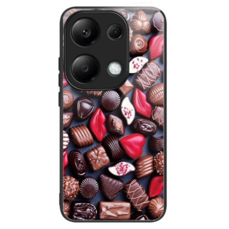 Hoesje Xiaomi Redmi Note 13 Pro 4g Chocolade Van Gehard Glas