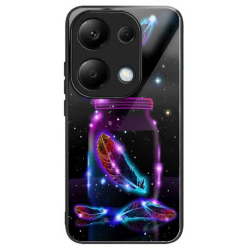 Hoesje Xiaomi Redmi Note 13 Pro 4g Fluorescerende Veer Van Gehard Glas Bescherming Hoesje