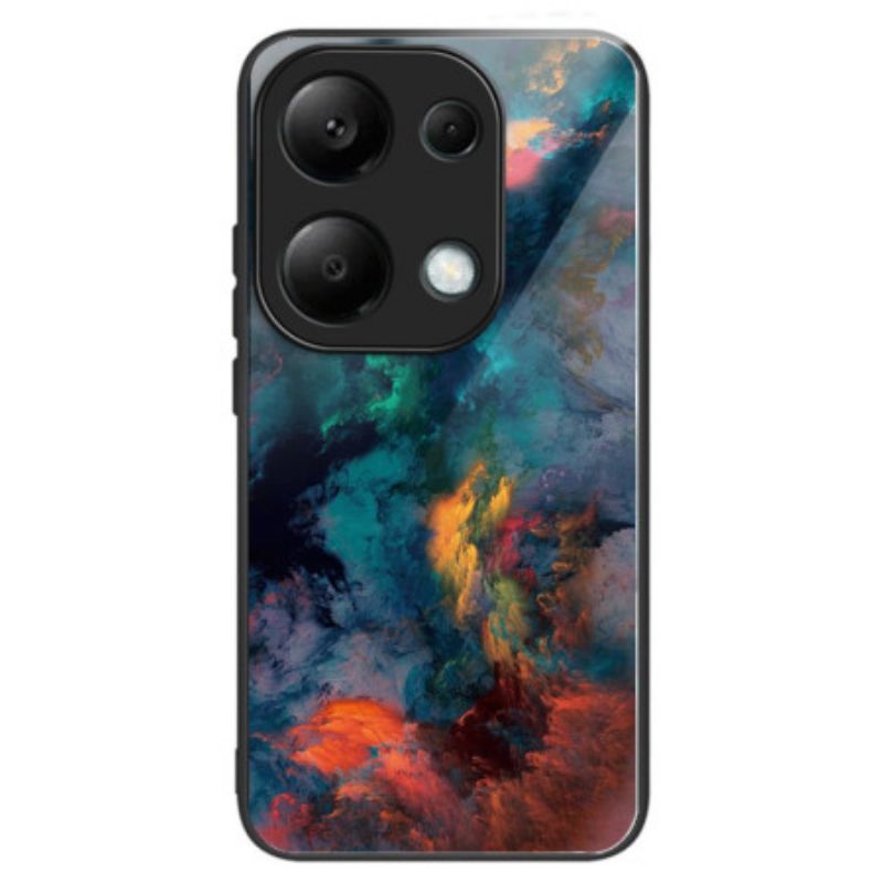 Hoesje Xiaomi Redmi Note 13 Pro 4g Gehard Glas Gekleurde Wolken