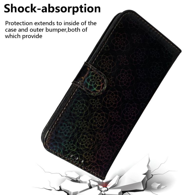 Flip Case Leren Sony Xperia L4 Grijs Zwart Pure Kleur