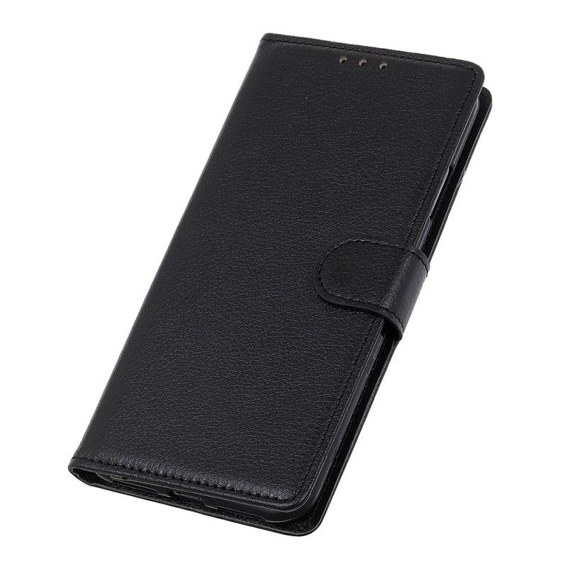 Flip Case Leren Sony Xperia L4 Wit Zwart Lychee Leereffect