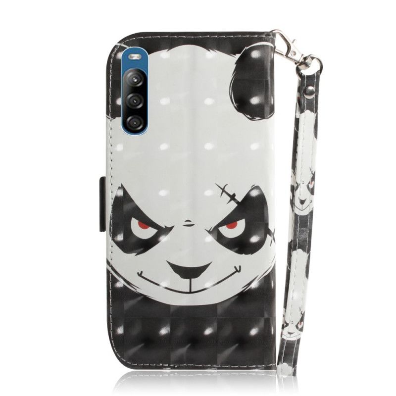 Leren Hoesje Sony Xperia L4 Boze Panda Met String