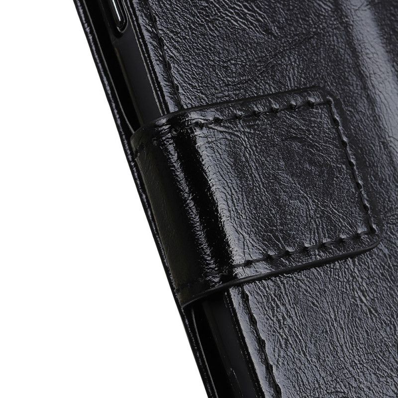 Leren Hoesje Sony Xperia L4 Paars Zwart Eenvoudig Glanzend Leereffect