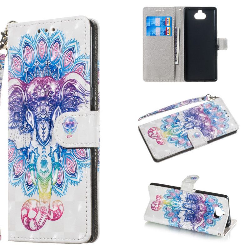 Bescherming Hoesje Sony Xperia 10 Telefoonhoesje Olifant Patroon Mandala