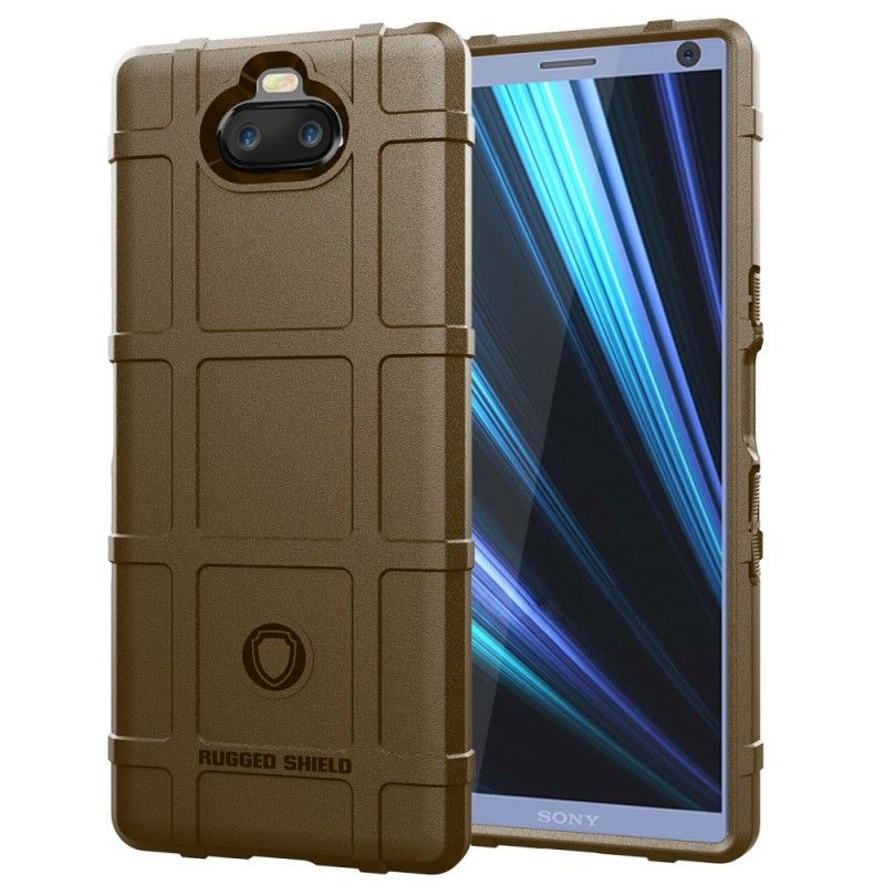 Cover Hoesje Sony Xperia 10 Groen Zwart Telefoonhoesje Robuust Schild