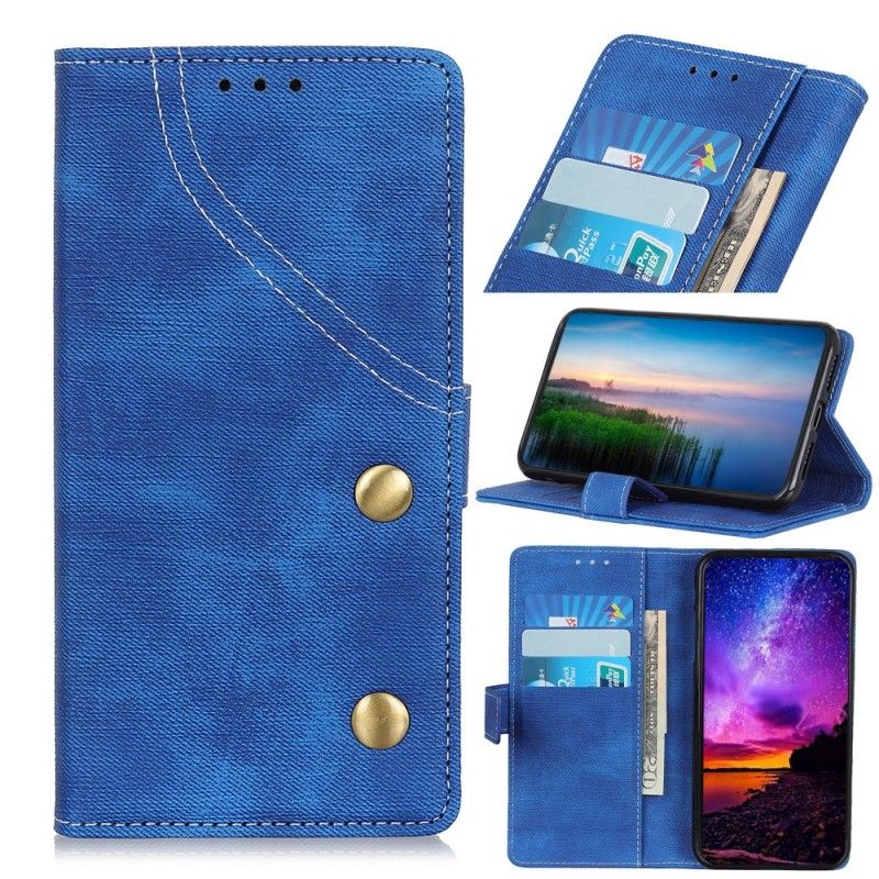 Leren Hoesje Sony Xperia 10 Jeans Met Knopen