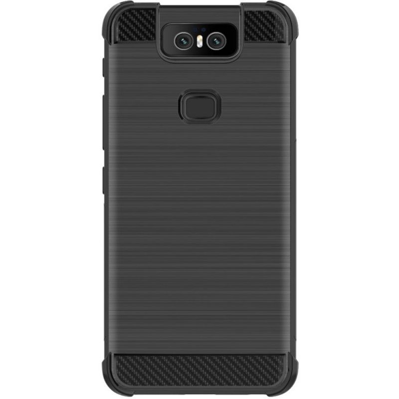 Hoesje Asus ZenFone 6 Imak Geborsteld Koolstofvezel