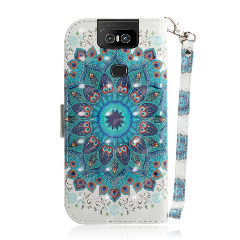 Leren Hoesje voor Asus ZenFone 6 Meesterlijke Mandala Met String