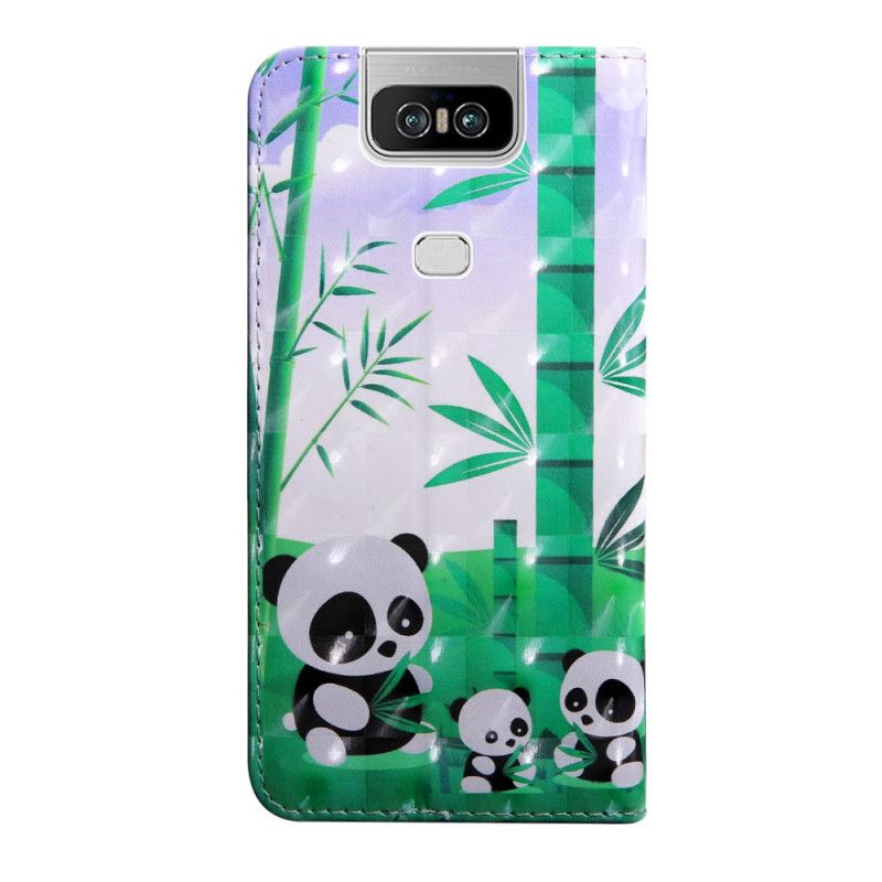 Leren Hoesje voor Asus ZenFone 6 Octaaf Moeder En Anne De Panda'S