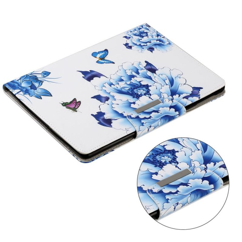 Bescherming Hoesje Huawei MediaPad T3 10 Donkerblauw Groen Ultieme Bloemen