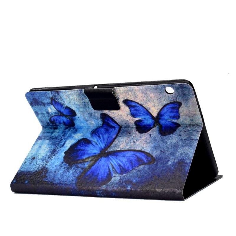 Flip Case Leren Huawei MediaPad T3 10 Blauwe Vlinders