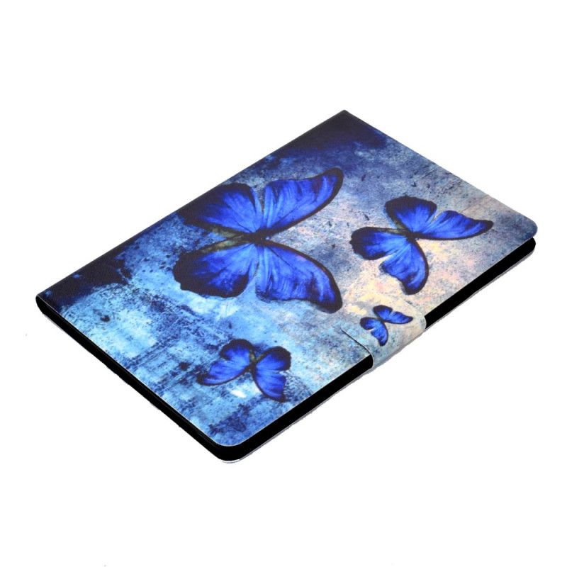 Flip Case Leren Huawei MediaPad T3 10 Blauwe Vlinders