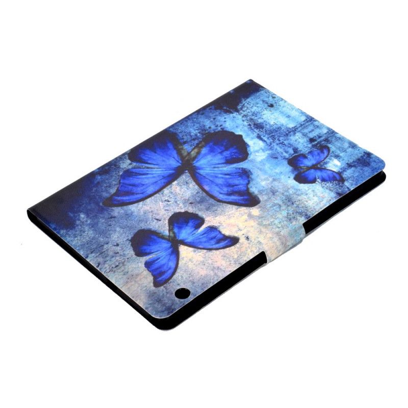 Flip Case Leren Huawei MediaPad T3 10 Blauwe Vlinders