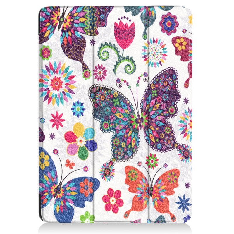 Smart Case Huawei MediaPad T3 10 Retro Vlinders En Bloemen