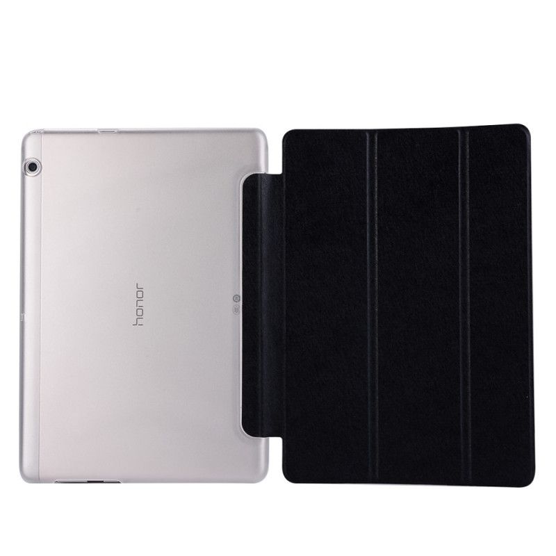 Smart Case Huawei MediaPad T3 10 Wit Zwart Zijdestructuur