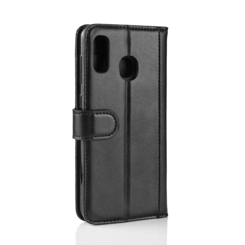 Cover Folio-hoesje Samsung Galaxy A40 Bruin Zwart Telefoonhoesje Splitleer