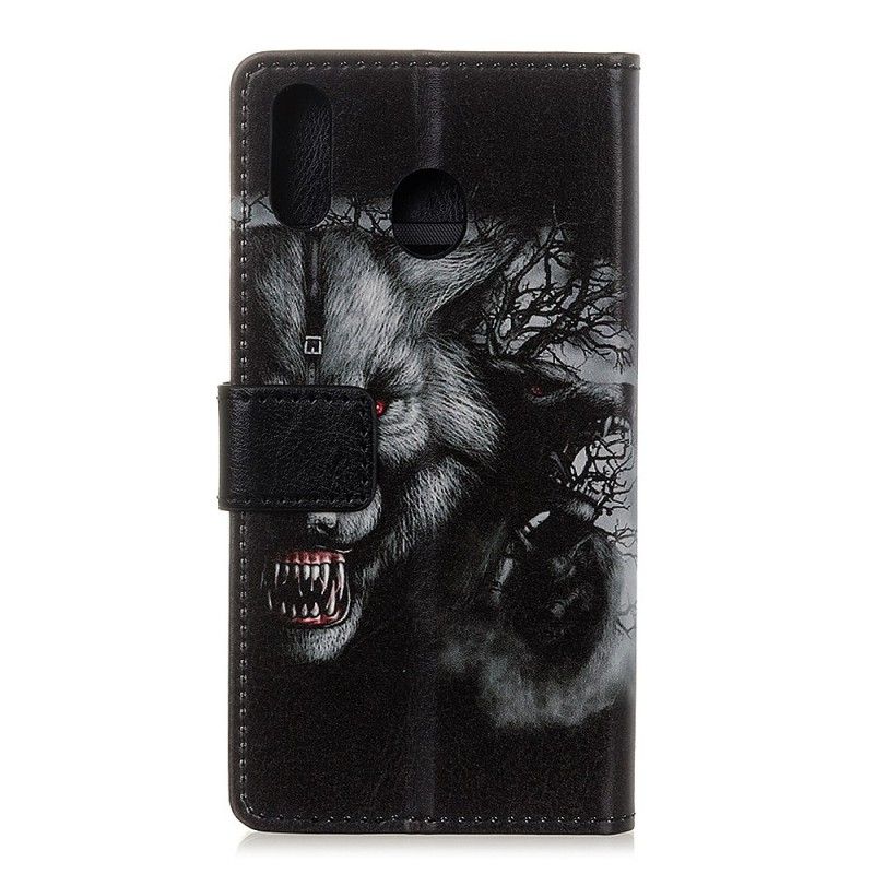 Cover Folio-hoesje Samsung Galaxy A40 Telefoonhoesje Weerwolf