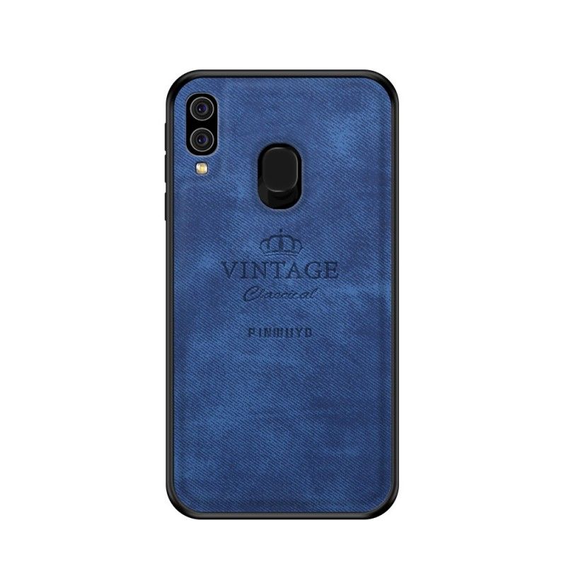 Cover Hoesje Samsung Galaxy A40 Grijs Zwart Telefoonhoesje Eervolle Vintage