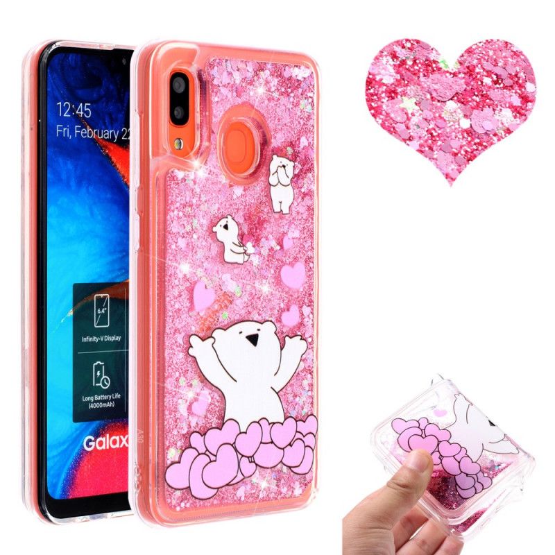 Cover Hoesje Samsung Galaxy A40 Telefoonhoesje Glitterberen