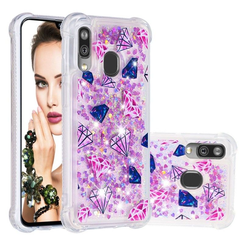 Cover Hoesje Samsung Galaxy A40 Telefoonhoesje Juwelen Diamanten