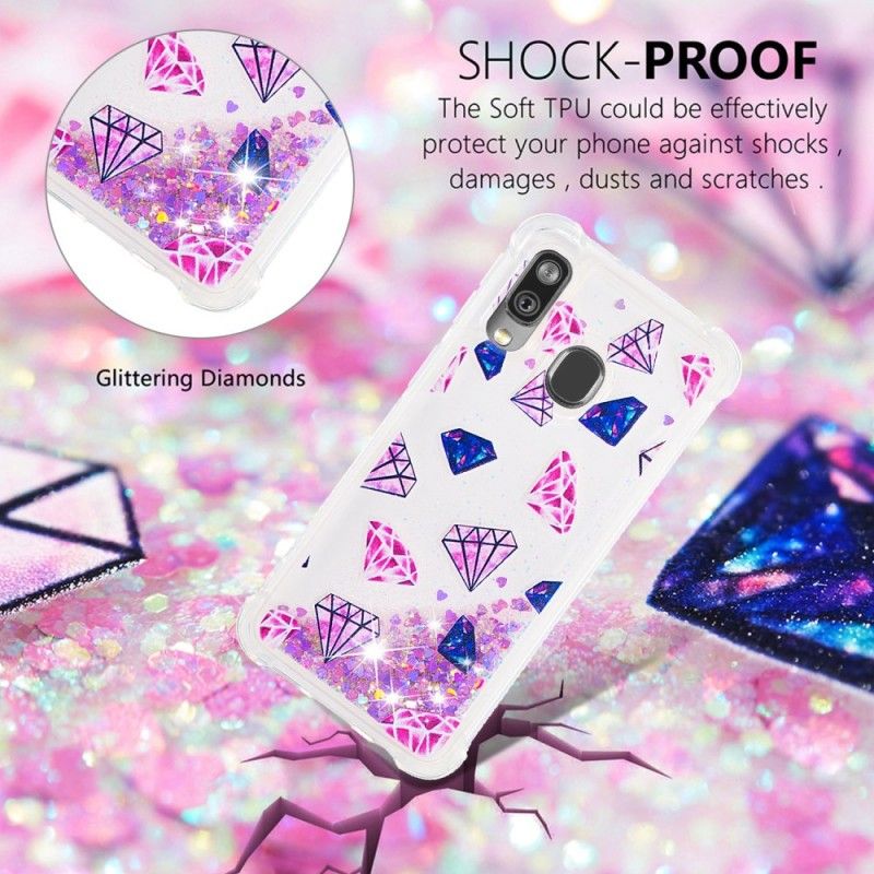 Cover Hoesje Samsung Galaxy A40 Telefoonhoesje Juwelen Diamanten