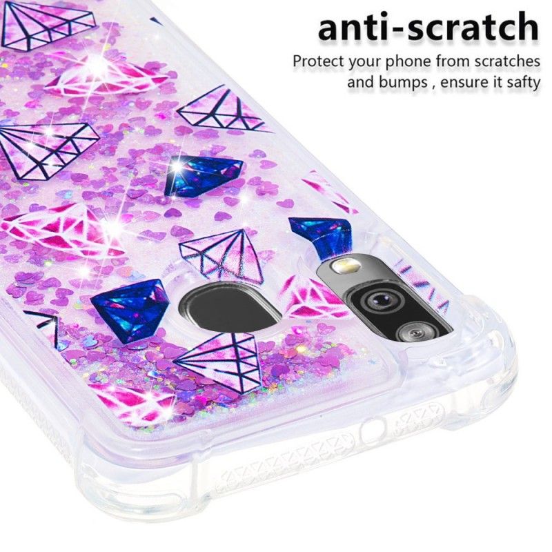 Cover Hoesje Samsung Galaxy A40 Telefoonhoesje Juwelen Diamanten