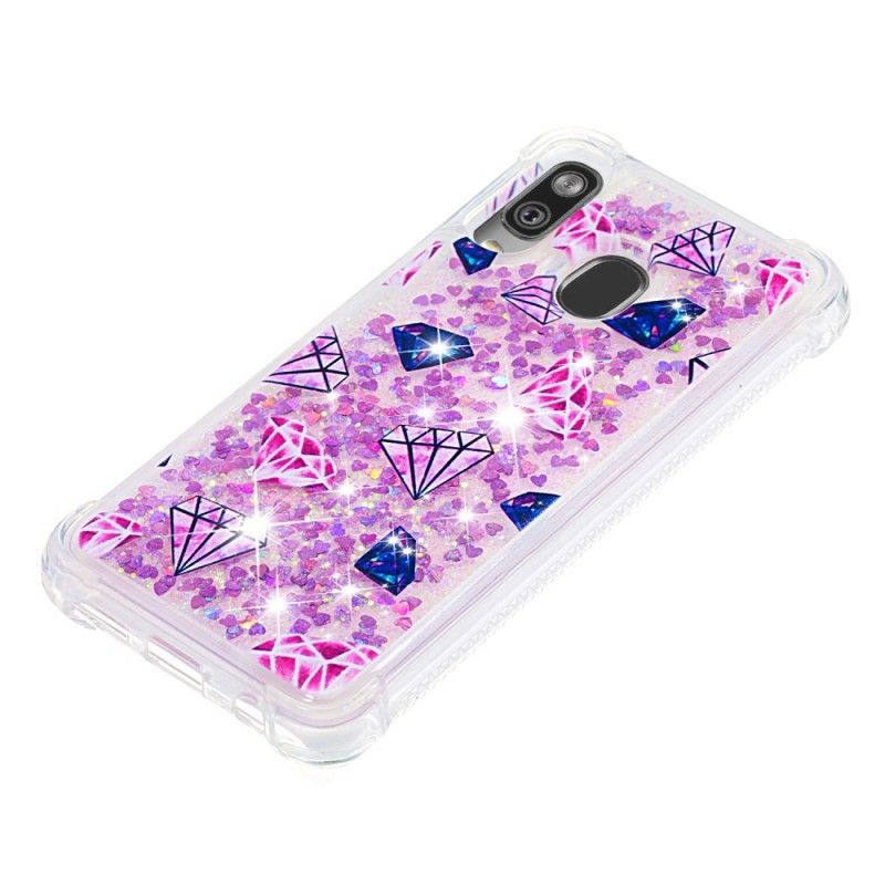 Cover Hoesje Samsung Galaxy A40 Telefoonhoesje Juwelen Diamanten