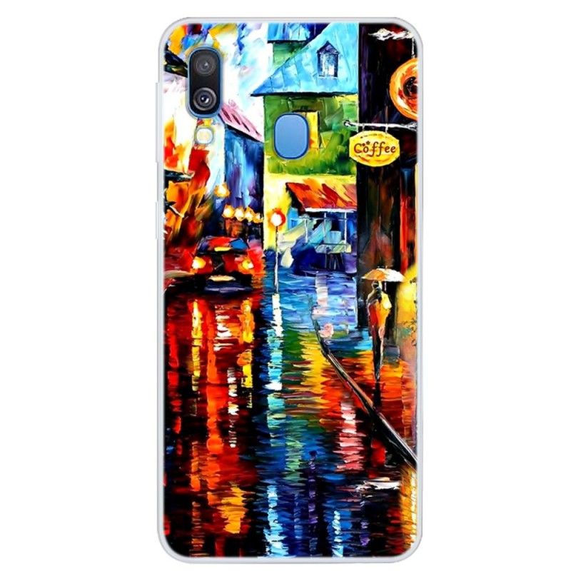 Cover Hoesje Samsung Galaxy A40 Telefoonhoesje Koffieschilderij