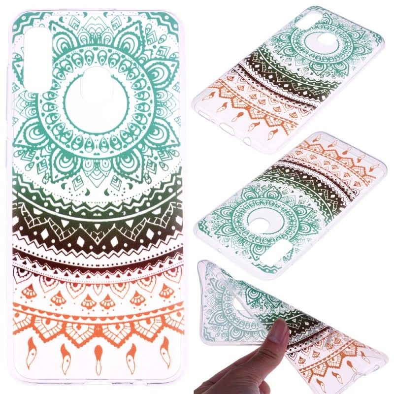 Cover Hoesje Samsung Galaxy A40 Telefoonhoesje Transparante Kleurrijke Mandala