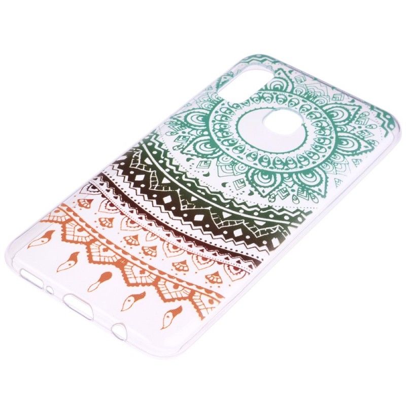 Cover Hoesje Samsung Galaxy A40 Telefoonhoesje Transparante Kleurrijke Mandala