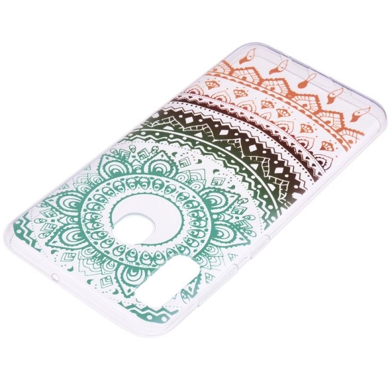 Cover Hoesje Samsung Galaxy A40 Telefoonhoesje Transparante Kleurrijke Mandala