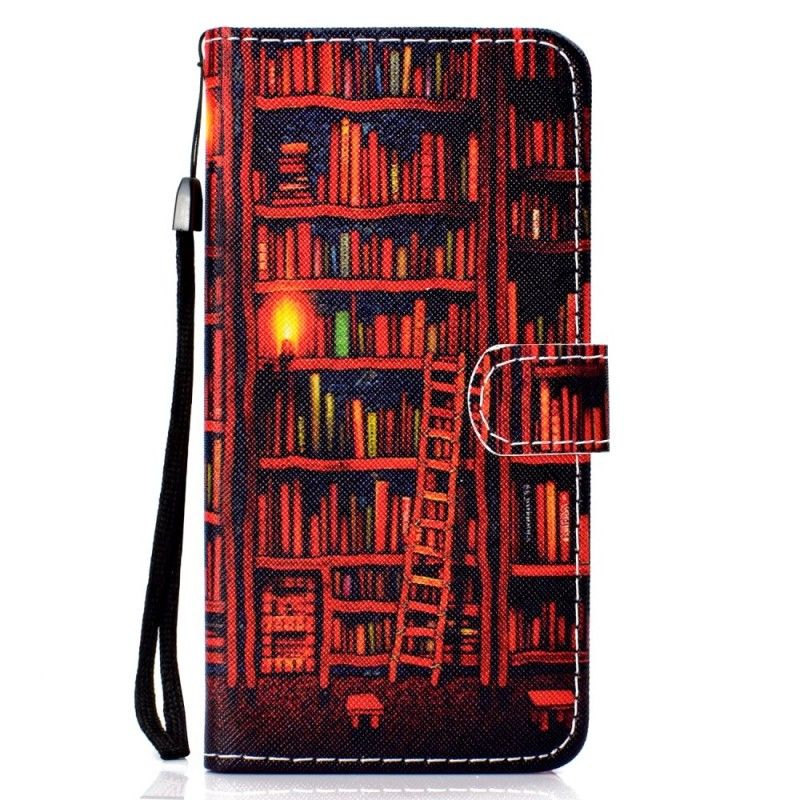 Flip Case Leren Samsung Galaxy A40 Bibliotheek