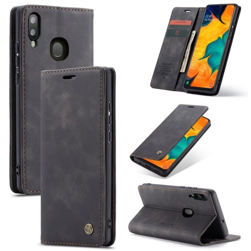 Folio-hoesje voor Samsung Galaxy A40 Bruin Zwart Kunstlederen Etui