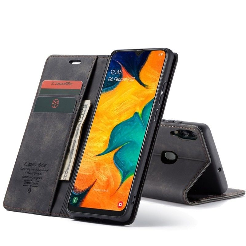 Folio-hoesje voor Samsung Galaxy A40 Bruin Zwart Kunstlederen Etui