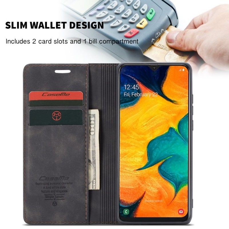 Folio-hoesje voor Samsung Galaxy A40 Bruin Zwart Kunstlederen Etui