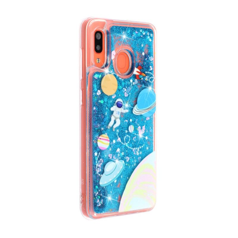 Hoesje Samsung Galaxy A40 Glitter Astronaut