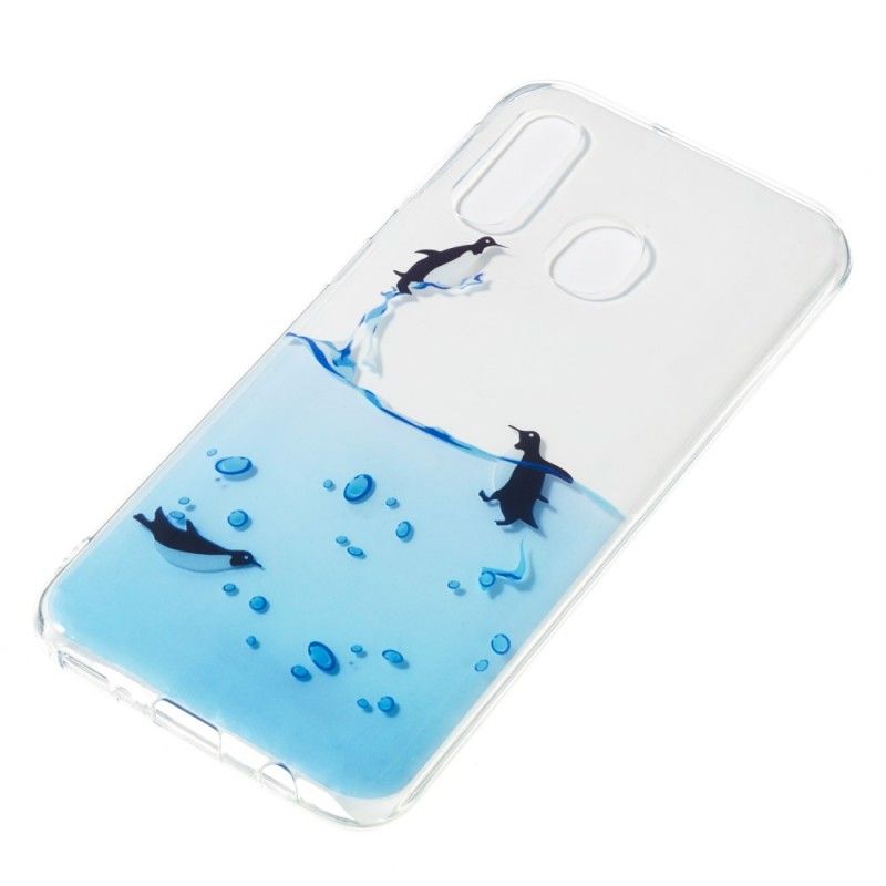 Hoesje Samsung Galaxy A40 Spel Met Pinguïns