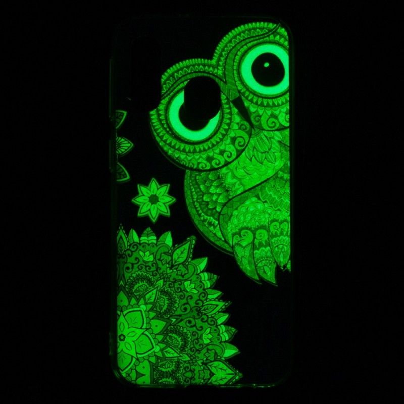 Hoesje Samsung Galaxy A40 Telefoonhoesje Fluorescerende Mandala-Uil