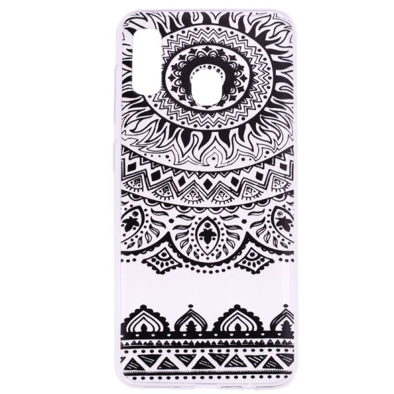 Hoesje Samsung Galaxy A40 Transparante Bloemen Mandala