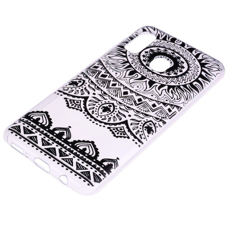 Hoesje Samsung Galaxy A40 Transparante Bloemen Mandala