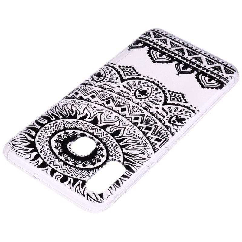 Hoesje Samsung Galaxy A40 Transparante Bloemen Mandala