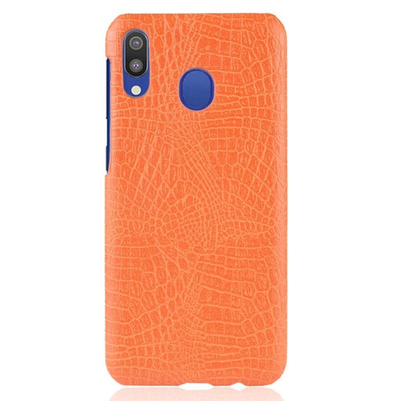 Hoesje Samsung Galaxy A40 Wit Zwart Krokodillenhuideffect